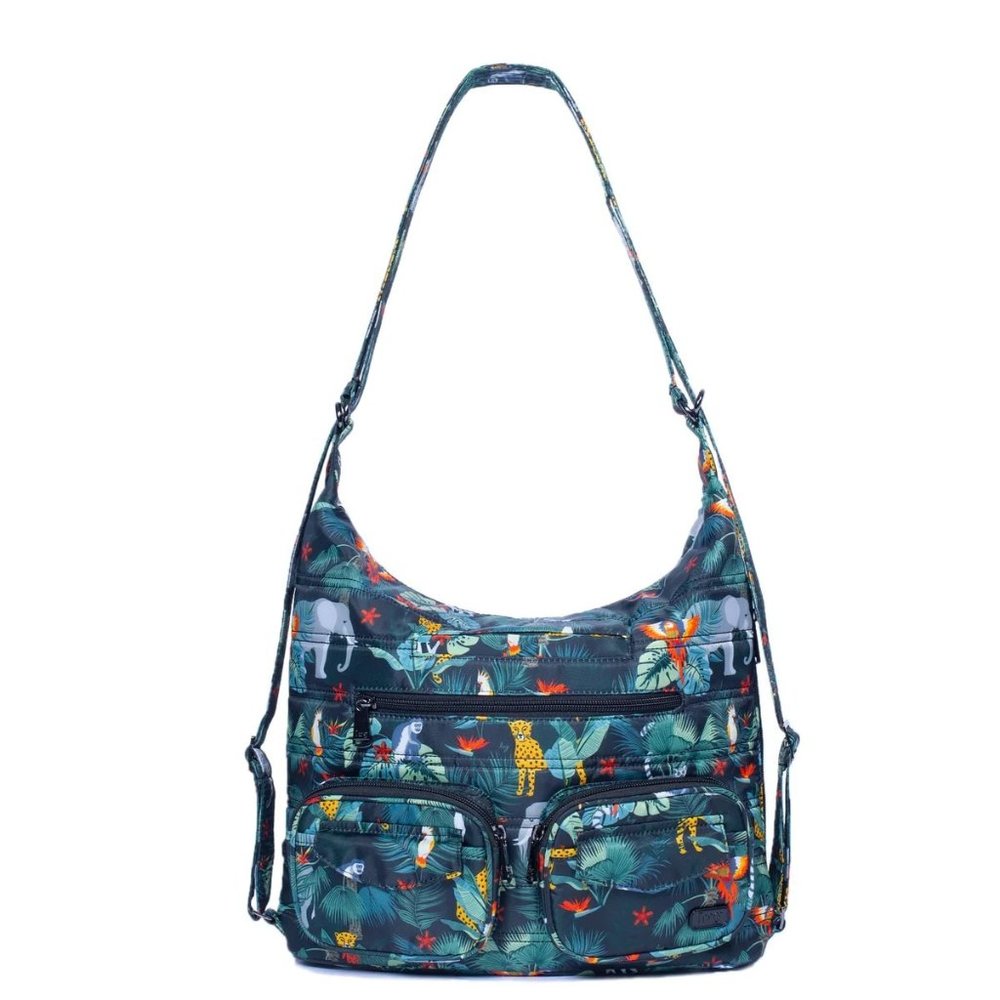 Zipliner Convertible Hobo Bag - Wildlife Black NWT
